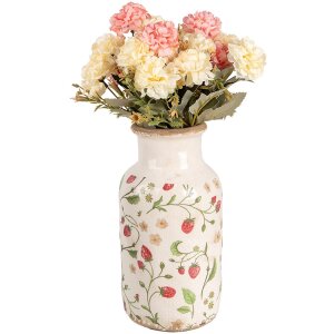 Clayre & Eef 6CE1933M Vaso motivo fragola Ø 14x26 cm