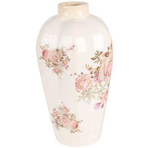 Clayre & Eef 6CE1963S Vaso a motivi floreali Ø 17x30 cm
