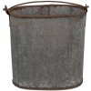 Clayre & Eef 6UNY0017 Secchio decorativo vintage in zinco 24x14x28 cm