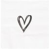 Clayre & Eef 73087 Tovaglioli di carta motivo cuore 33x33 cm 20 pezzi