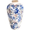 Clayre & Eef 6CE1935M Vaso motivo floreale Beige Blu Ø 21x35 cm