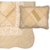 Clayre & Eef Q198.060 Copriletto 180x250cm con copricuscino Patchwork Beige