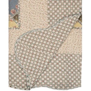 Clayre & Eef Q203.060 Copriletto 180x250 cm con copricuscino 50x70 cm Vintage