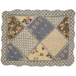 Clayre & Eef Q203.060 Copriletto 180x250 cm con copricuscino 50x70 cm Vintage
