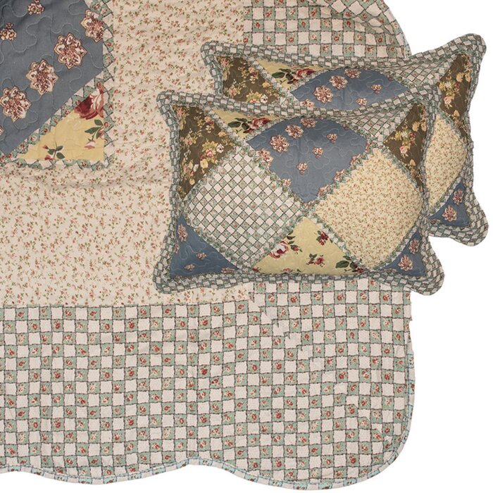 Clayre & Eef Q203.061 Copriletto 230x250 cm 2 Federe 50x70 cm