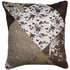 Clayre & Eef Q205.020 Copricuscino Patchwork Marrone...