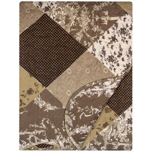 Clayre & Eef Q205.060 Copriletto 180x250 cm 1x Federa 50x70 cm Marrone