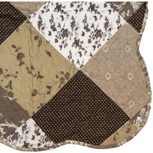 Clayre & Eef Q205.060 Copriletto 180x250 cm 1x Federa 50x70 cm Marrone