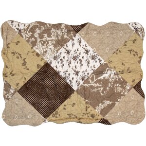 Clayre & Eef Q205.060 Copriletto 180x250 cm 1x Federa 50x70 cm Marrone