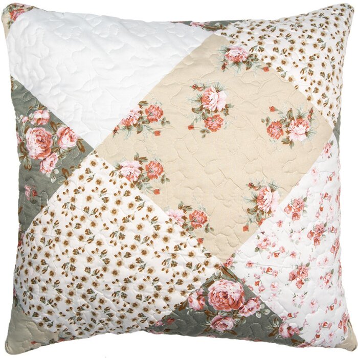 Clayre & Eef Q206.030 Copricuscino patchwork motivo floreale 50x50 cm