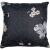 Clayre & Eef Q208.020 Copricuscino nero a motivi floreali 40x40 cm