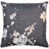 Clayre & Eef Q208.030 Copricuscino 50x50 cm motivo floreale antracite