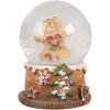 Clayre & Eef 65765 Globo di neve omino di pan di zenzero Ø 5x6 cm
