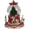 Clayre & Eef 65766 Globo di neve con albero di Natale musicale Ø14x19 cm