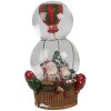 Clayre & Eef 65768 Palla di neve Babbo Natale mongolfiera con musica 21 cm