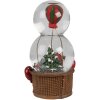 Clayre & Eef 65768 Palla di neve Babbo Natale mongolfiera con musica 21 cm