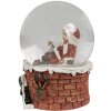 Clayre & Eef 65769 Globo di neve Babbo Natale con musica Ø 10x15 cm
