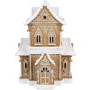 Clayre & Eef 6PR3906GG Casa decorativa a LED in stile pan di zenzero 28x21x37 cm