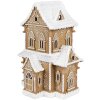 Clayre & Eef 6PR3906GG Casa decorativa a LED in stile pan di zenzero 28x21x37 cm
