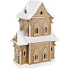 Clayre & Eef 6PR3906GG Casa decorativa a LED in stile pan di zenzero 28x21x37 cm
