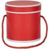 Clayre & Eef 66009R Scatola regalo rotonda rossa Ø 12x12 cm Scatola in cartone con maniglia di trasporto