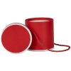 Clayre & Eef 66009R Scatola regalo rotonda rossa Ø 12x12 cm Scatola in cartone con maniglia di trasporto