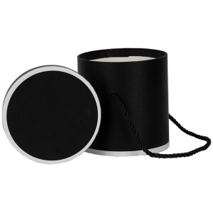 Clayre & Eef 66009Z Scatola regalo nera Ø 12x12 cm Scatola di cartone
