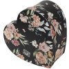 Clayre & Eef 66010 Set di scatole portaoggetti a forma di cuore 3 pezzi nero motivo floreale