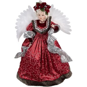 Clayre & Eef 50776 Decorazione Angelo di Natale Rosso...