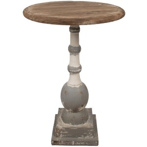 Clayre & Eef 5H0689 Tavolino rotondo in legno marrone...