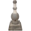 Clayre & Eef 5H0689 Tavolino rotondo in legno marrone beige Ø 51x71 cm