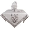 Clayre & Eef GTW45 Portapentole in cotone beige marrone 20x20 cm Stile country