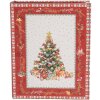 Clayre & Eef 65755 Set di 3 scatole portaoggetti rosso-bianco 27x22x7 cm