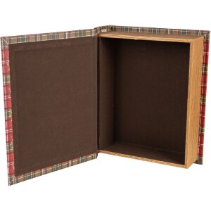 Clayre & Eef 65756 Set di scatole portaoggetti rosso bianco 3 misure Natale MDF