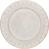 Clayre & Eef 65762 Tovaglietta Ø 33 cm Oro Bianco Stile Country Design Elegante