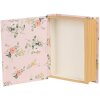 Clayre & Eef 66013P Scatola a forma di libro rosa floreale 17x14x5 cm