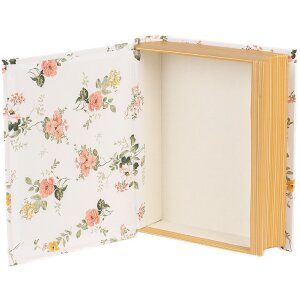 Clayre & Eef 66013W Scatola a forma di libro bianca 17x14x5 cm Stile romantico
