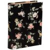 Clayre & Eef 66013Z Scatola a forma di libro Fiori Nero 17x14x5 cm