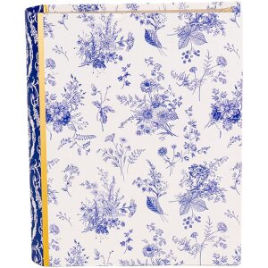 Clayre & Eef 66014 Scatola a forma di libro Bianco Blu 17x14x5 cm Retro Vintage