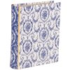 Clayre & Eef 66016 Scatola a forma di libro Bianco Blu 17x14x5 cm Retro Vintage