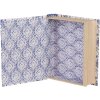 Clayre & Eef 66016 Scatola a forma di libro Bianco Blu 17x14x5 cm Retro Vintage