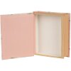 Clayre & Eef 66018 Scatola a forma di libro Fiori rosa 17x14x5 cm