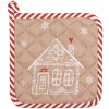 Clayre & Eef GBB45 Portapentole marrone bianco stile country 20x20 cm Cotone