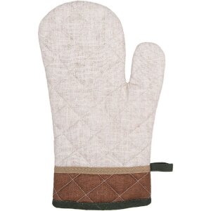 Clayre & Eef LFJ44 Guanto da forno Beige Brown 18x30 cm