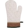 Clayre & Eef LFJ44 Guanto da forno Beige Brown 18x30 cm
