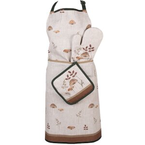 Clayre & Eef LFJ45 Portapentole in cotone beige marrone 20x20 cm