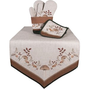 Clayre & Eef LFJ45 Portapentole in cotone beige marrone 20x20 cm