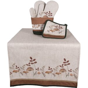 Clayre & Eef LFJ45 Portapentole in cotone beige marrone 20x20 cm