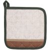 Clayre & Eef LFJ45 Portapentole in cotone beige marrone 20x20 cm
