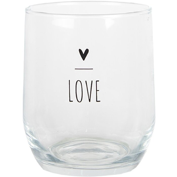 Clayre & Eef BHSGL0004 Bicchiere trasparente Ø 8x9 cm 300 ml Romantico